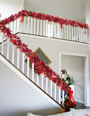 DearHouse 2 Pack Fall Garland Maple Leaf, 5.9Ft/Piece Hanging Vine Garland Artificial Autumn Foliage Garland Thanksgiving Decor for Home Wedding Fireplace Party Christmas (Dark Red) by CozyNest Decor