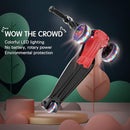 LOL-FUN Toddler Scooter for Kids Ages 3-12 Years Old Boy Girl with 3 Wheel LED Lights, Extra-Wide Childrens Foldable Kick Scooter Kids Ages 3-5 with 4 Adjustable Height and Lean-to-Steer by TinyTreasures Baby Boutique