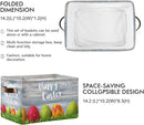 Happy Easter Eggs Storage Basket Cube Storage Bins Organizer Bag Collapsible Closet Shelf Baskets with handle for Baby Cloth Pet Toy Book 14.2×10.2×8.3 IN by TinyTreasures Baby Boutique