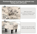 INZOY Modern Accent Chair with Ottoman for Small Space, Club Chair with Ottoman Set, Comfy Fabric Barrel Reading Chairs for Living Room Bedroom, Round Reading Chair with Foot Rest, Flower Pattern by CozyNest Decor