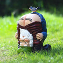 Garden Gnomes Outdoor Funny Welcome Gnomes Outdoor Statue Garden Gnome Figurine for Lawn Patio Yard Decoration Christmas Garden Gifts by GreenHaven Gardens