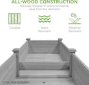 Best Choice Products 72x23x30in Raised Garden Bed, Elevated Wood Planter Box Stand for Backyard, Patio, Balcony w/Divider Panel, 6 Legs, 300lb Capacity - Gray by GreenHaven Gardens