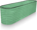 Galvanized Raised Garden Beds Outdoor // 8×2×2 ft Planter Raised Beds for Gardening, Vegetables, Flowers // Large Metal Garden Box (Light Green) // Patented Tool-Free Design by GreenHaven Gardens