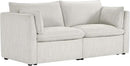 CHITA Sectional Modular Down Filled Loveseat Sofa, Comfty Feather Loveseat Cloud Couch, FSC Certified Modular Sectional Couch for Living Room, 80 inch Width,2 Seat Modular Sofa, Snow by CozyNest Decor