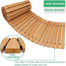 RELIANCER 6' Wooden Garden Pathway,Outdoor Roll Out Cedar Curved Walkway,Patio Path Decorative Garden Boardwalk Walkways,Weather-Resistant Roll Up Beach Wood Road Floor,Wedding Party Pathways by GreenHaven Gardens