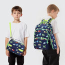 mygreen 3PCS Kids Backpack Set - Waterproof Bookbag with Lunch Box for Boys Ages 3-12, Adorable Cartoon Prints for School & Outdoor Use Black Dinosaurs by TinyTreasures Baby Boutique