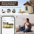 Bird Feeder with Camera, 2K HD Live Video, Smart Bird Cam Solar Powered with AI Birds Species Identification, Auto Capture Video, Instant Arrival Alerts, Best Gifts for Mom Dad by CozyNest Decor
