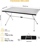 KingCamp Folding Camping Table Aluminum Roll Up Table Oversized Large Camp Table Stable Portable Outdoor Folding Table for Picnic Camping Barbecue Backyard Party,57.4''×31.4''4-6 Person,Support 176lbs by GreenHaven Gardens