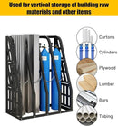 Vertical Bar Rack Standing Steel Vertical Long Parts Industrialized Large Capacity Storage Racks Rugged and Durable for Factories, Warehouses, Garages by CozyNest Decor
