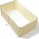 Land Guard 8×4×2ft Galvanized Raised Garden Bed, Planter Boxes Outdoor, Raised Garden Beds Outdoor for Vegetables, Flowers, Herbs, 479 Gallons, Cream Yellow… by CozyNest Decor