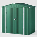 Gizoon Outdoor Storage Shed 6 x 4 FT, Galvanized Metal Garden Shed with Double Lockable Doors, Outdoor Storage Clearance for Backyard Patio Lawn-Green by GreenHaven Gardens
