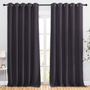 NICETOWN Blackout Curtains for Girls Room - Thermal Insulated Solid Grommet Room Darkening Curtains/Panels/Drape for Bedroom (Greyish Purple, 1 Pair, 66 by 90-Inch) by TinyTreasures Baby Boutique