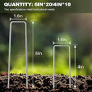 30 Pcs Galvanized Landscape Staples Metal Garden Stakes Heavy Duty for Ground Cover, U-Shaped Pins Yard Stakes Weed Barrier Fabric, Garden Hose, Drip Irrigation, 1.6 inch*(6+4 inch) by GreenHaven Gardens