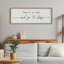 SRSZHIYUE Give It To God And Go to Sleep Sign Wall Decor 40"×15" for Master Bedroom Above Bed Guest Room Over Art Decoration (Wood) by CozyNest Decor