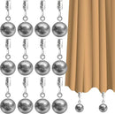 12 Pack Heavy Duty Curtain Weights for Outdoor Indoor, Stainless Steel Drapery Clips Keepping Curtain Panel Straight, Keep Shower Curtains from Waving, Weigh Down Sun Curtain Tablecloth Garden Flag by GreenHaven Gardens