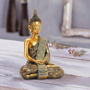 Nacome Meditating Seated Thai Buddha Statue Praying Collectibles Figurines,Zen Garden Buddha Sculpture-Indoor/Outdoor Decor for Home,Porch Yard Art Decoration,polyresin,Gold Buddah,Gift by GreenHaven Gardens