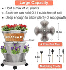 Vertical Planter 3 Tier Stackable Planters Garden Planters Strawberry Herb Flower and Vegetable Planter Indoor Outdoor Gardening Pots with Removable Wheels and Tools by CozyNest Decor