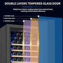 200 Bottle Upgrade Wine Cooler Refrigerator - 24 Inch Large Capacity Wine Fridge Built-In Freestanding, with Quiet Compressor, Professional Temperature Control & Wine Cellar - Black by CozyNest Decor