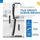 3Pcs Crevice Cleaning Brush Tool, Grout Brush Cleaning Supplies, Home Essentials, Bathroom Cleaning Brush Multifunctional Gap Scrub Hard Bristle Crevice Cleaning Brushes for Household Use by CozyNest Decor