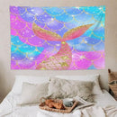 HZOHNAGO Mermaid Scales Tapestry Colorful Shiny Scales Mermaid Tail Pattern Printed Wall Tapestry Wall Hanging for Bedroom Living Room Dorm 90" W x 60" H by CozyNest Decor