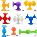 48 Piece Suction Cup Toys Construction Set, Silicone Building Blocks DIY Blocks - Sucker Toy are Fun Bath Toys, Fidget Toys for Toddlers 1-3 Old Boys and Girls by TinyTreasures Baby Boutique