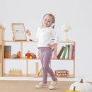 Toddler Organic Cotton Girls Leggings Casual Basic Leggings Full Length Bottom Solid Color 3 Pack by TinyTreasures Baby Boutique