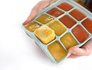 Baby Food Storage Silicone Cubes with Clip-On Lid Freezer Tray Baby Food Soups Purees Ice Easy and Safe Design Made in Korea (20 Sand Beige) by TinyTreasures Baby Boutique