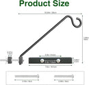 12-Inch 2 Pack Deck Bird Feeder Hanger for Railing, Outdoor Decor Plant Hanger, Swivel Balcony Railing Hook - 22LB Capacity - for Hanging Plants, Bird Feeders, Lanterns, Wind Chimes