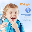 SEAGO Toddler Electric Toothbrushes for Baby Ages 0-3 Years, Baby Toothbrush with Smart Timer and Suction Base, 4 Replacement Brush Heads SG-513 (Blue-C) by TinyTreasures Baby Boutique