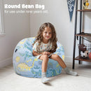 Bean Bag Chair for Kids, Toddler Beanbag Bed Unicorn, Convertible Children Bean Chair to Floor Mattress with Filler, Stuffed Child Bean Bags for Girl Boy Sleeping, Blue Dino by TinyTreasures Baby Boutique