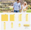ZAZE Extra Large Picnic Blankets, 80''x80'' Washable Waterproof Foldable Oversized Compact Picnic Mat for Spring Summer Blanket Beach, Camping on Grass (Yellow and White) by TinyTreasures Baby Boutique