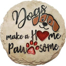 Spoontiques - Garden Décor - Dogs Make a Home Pawsome Stepping Stone - Decorative Stone for Garden by CozyNest Decor