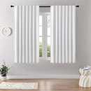 Joydeco Faux Linen Blackout Curtains for Bedroom,White Blackout Curtains 72 inches Long,100% Blackout Solid Thermal Insulated Window Drapes Luxury Decor for Living Room（W52xL72 Inch,White） by TinyTreasures Baby Boutique