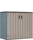 HOMSPARK 37 Cu.Ft Outdoor Storage Shed Weather Resistant, Multi Functional | Double-Wall Resin Storage Sheds & Outdoor Storage Box Waterproof for Backyard Garden Patio Lawn (Shallow Coffee) by GreenHaven Gardens