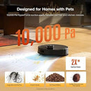 roborock Q7 M5 Robot Vacuum and Mop Combo, 10,000Pa HyperForce Suction, Robotic Vacuum Cleaner, Dual Anti-Tangle System, APP-Controlled Mopping, LiDAR Navigation, for Pet Hair and Carpet, Black by CozyNest Decor