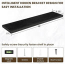 48 Inch Floating Shelves, 48"x9.25"x1.5" Inch Deep Floating Shelves for Wall, Wooden Shelves for Bathroom, Bedroom, Living Room, Black by CozyNest Decor