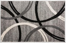 Rugshop Modern Wavy Circles Design Area Rug 2' x 3' Gray by TinyTreasures Baby Boutique