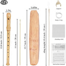Recorder Instrument for Beginner Adults,8-Hole Soprano Descant Recorder Music Flute with Cleaning Rod & Case Bag For Home Entertainment(6-Beige) by TinyTreasures Baby Boutique