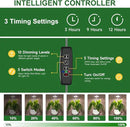 Plant Grow Lights, Full Spectrum Grow Lights for Indoor Plants, Height Adjustable Grow Lamp with Base, 3 Optional Spectrums, 3/9/12Hrs, 10 Brightness, Ideal for Small Plants, 1 Pack by GreenHaven Gardens