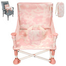 Tiny Marvels Portable 3-in-1 Baby Booster Seat, Cozy Floor Seat, Feeding Seat with Tray, Compact Foldable Toddler Booster with Child Safety Belt Carry Bag, Perfect for Travel (Blush Bloom) by TinyTreasures Baby Boutique