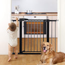 Babelio Baby Gate, 29-43" Auto-Close Easy Install Pet Gate, Extra Wide Walk Thru Child Safety Gate, 30" Tall Pressure-Mounted Metal Dog Gate for Doorways & Stairs, Black by TinyTreasures Baby Boutique