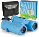Binoculars for Kids 8x21, Gift for 3-12 Years Boys & Girls, Compact Kids Binoculars High-Resolution Shockproof Mini Binoculars for Bird Watching, Hiking, Camping, Travel Blue 301 by TinyTreasures Baby Boutique