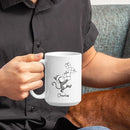 Personalized Monkey Accent Coffee Mug Gift For Dad Mom Daughter Son, Monkey Ceramic Coffee Cup 11Oz 15Oz, Customized Name Monkeys Teacup Gift For Birthday Christmas, Monkeys Lover White Travel Mug by TinyTreasures Baby Boutique
