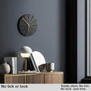 Driini Staircase Modern Wall Clock - Unique 10.5 in. Frameless Concrete Design - Contemporary, Minimalist Decor; No Numbers - Silent Battery Operated Clocks with Decorative Wooden Hands; Black by CozyNest Decor