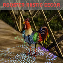 Solar Metal Rooster Animal Lights Decor Metal Chicken Sculpture for Backyard Patio Decor & Lawn OrnamentsGifts10.6inchesH (Rooster) by GreenHaven Gardens