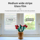 Window Privacy Film, Stripe Window, Film Static Cling, Anti UV, Heat Control, Ideal for Home Shower Office Glass Door (Stripes Pattern, 17.5X78.7Inch) by CozyNest Decor