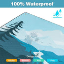 PY SUPER MODE Extra Large Waterproof Picnic Blankets 83x79 Inches - 5 Layer Outdoor Picnic Mat for Beach Camping Park Lawn, Windproof Anchor System with Stakes, Foldable Blue&Brown by TinyTreasures Baby Boutique