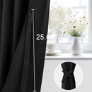 XWZO Blackout Curtains for Bedroom 63 inch Length Room Darkening Thermal Insulated Rod Pocket Curtains for Living Room with Tiebacks,Black,W42 x L63,Set of 2 by TinyTreasures Baby Boutique