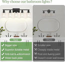 5-Light Bathroom Light Fixtures, Matte Black Modern Vanity Lights with Clear Glass Shades, Bathroom Vanity Light for Mirror Living Room Cabinet Bedroom Porch by CozyNest Decor