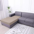 hyha Waterproof Sectional Couch Covers, Non Slip Sofa Couch Cushion Covers L Shape, Thick Stretch Jacquard Fabric, Washable Sofa Slipcovers with Elastic Bottom (1 Piece for Chaise, Taupe) by CozyNest Decor